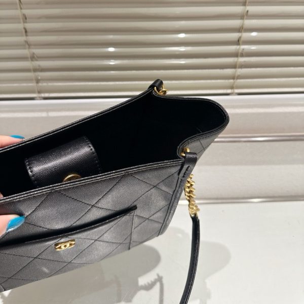 CHANEL HIPPIE HOBO BAG BLACK 25CM AS5417 B19635 94305