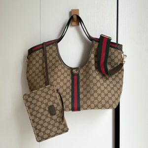 GUCCI GIGLIO LARGE TOTE BAG BROWN 60CM 853971 FAFFP 2547