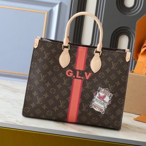 LOUIS VUITTON ON THE GO MM MON MONOGRAM BROWN 35CM P01898