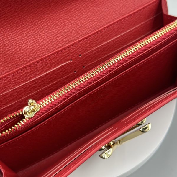 LOUIS VUITTON COQUELICOT EPI LEATHER TWIST WALLET RED 19CM
