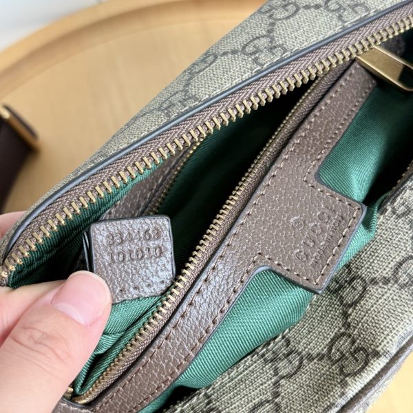 GUCCI OPHIDIA MEDIUM CROSSBODY BAG BEIGE AND DARK BROWN 28CM 834468 FAEOF 9745