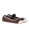 MIUMIU CROCHET KNIT BALLERINA SHOES COCOA IVORY 5F138E 2CQ2 F0CMS F 005