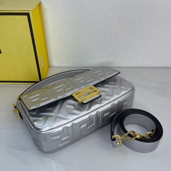 FENDI Baguette metallic shoulder bag