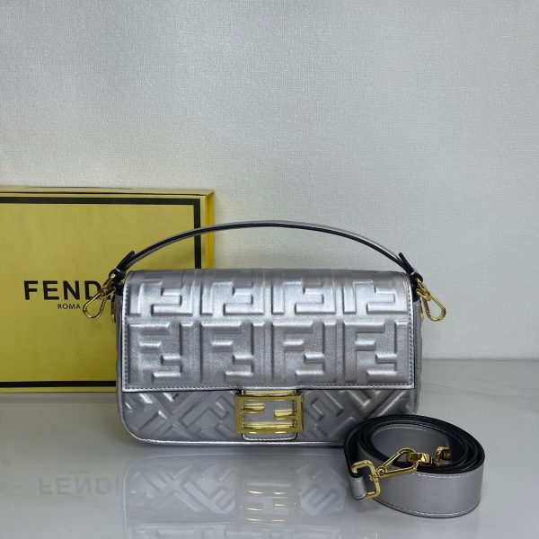 FENDI Baguette metallic shoulder bag