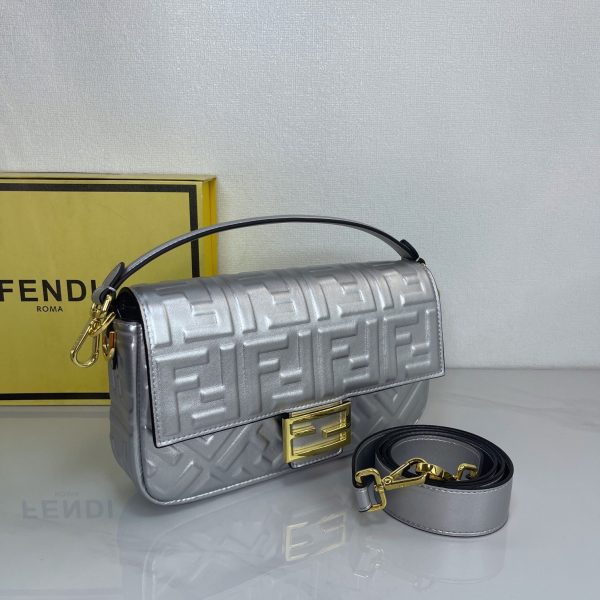 FENDI Baguette metallic shoulder bag