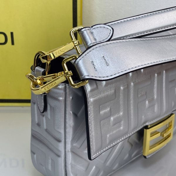 FENDI Baguette metallic shoulder bag