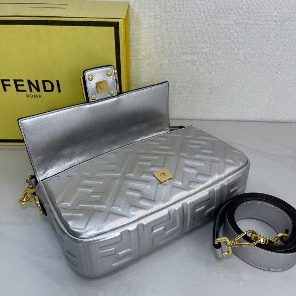 FENDI Baguette metallic shoulder bag