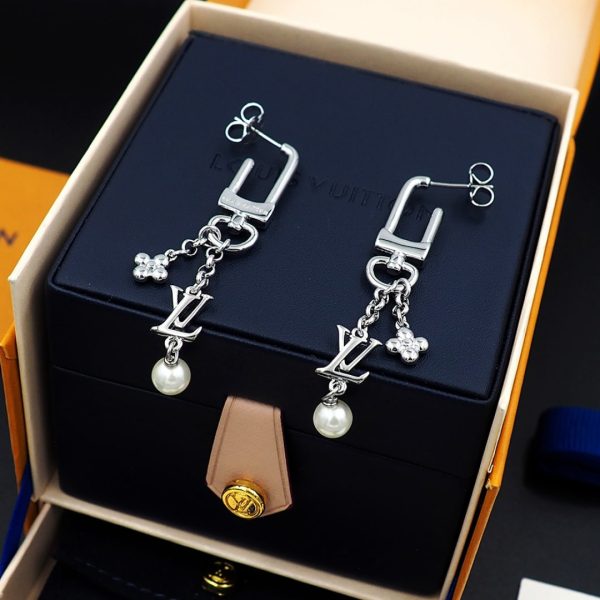 LOUIS VUITTON LV ICONIC HOOK EARRINGS SILVER M02674