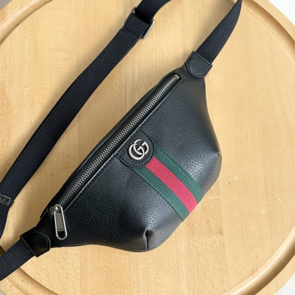 GUCCI OPHIDIA SMALL BELT BAG BLACK 30CM ‎839106 AAE1B 1043