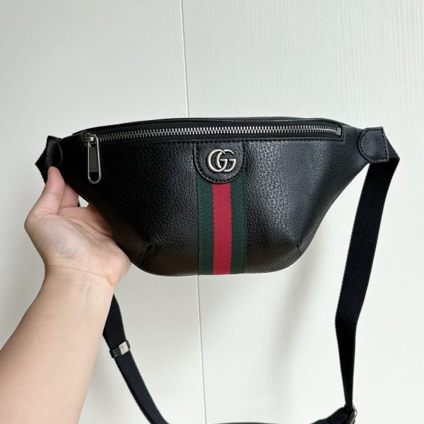 GUCCI OPHIDIA SMALL BELT BAG BLACK 30CM ‎839106 AAE1B 1043