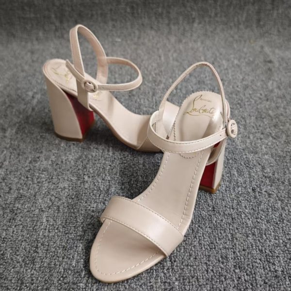 CHRISTIAN LOUBOUTIN MISS JANE 85 SANDAL BEIGE 1240672F608