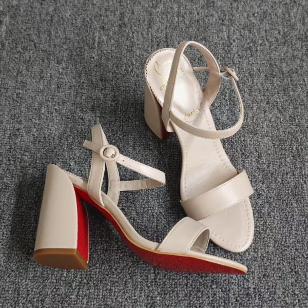 CHRISTIAN LOUBOUTIN MISS JANE 85 SANDAL BEIGE 1240672F608