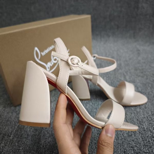 CHRISTIAN LOUBOUTIN MISS JANE 85 SANDAL BEIGE 1240672F608