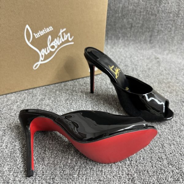 CHRISTIAN LOUBOUTIN ME DOLLY 100 MULES BLACK 1221318B439