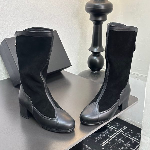 CHANEL MÉTIERS DART HIGH BOOTS BLACK G46591 B21102 94305