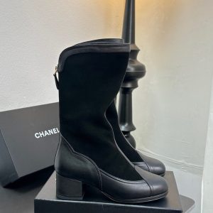 CHANEL MÉTIERS DART HIGH BOOTS BLACK G46591 B21102 94305