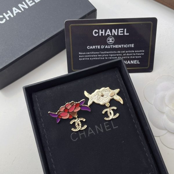 CHANEL PENDANT EARRINGS GOLD AND MULTICOLOUR ABF933 B21129 U2138
