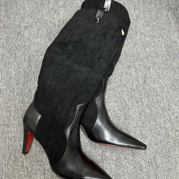 CHRISTIAN LOUBOUTIN SANTIA BOTTA 85 BOOTS BLACK 3220701BK01