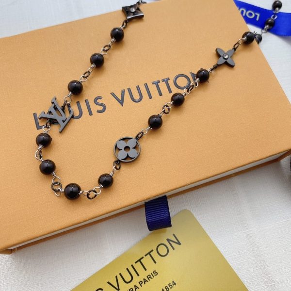 LOUIS VUITTON LV PEARLS NECKLACE BLACK M02445