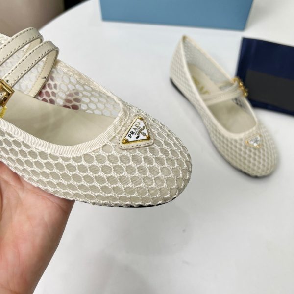 PRADA MESH FABRIC BALLERINAS BEIGE 1F915N 099 F0485 F 005