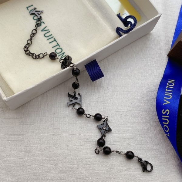 LOUIS VUITTON LV PEARLS BRACELET BLACK M1391A