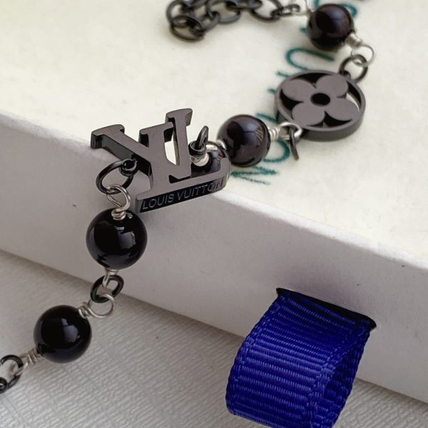 LOUIS VUITTON LV PEARLS BRACELET BLACK M1391A