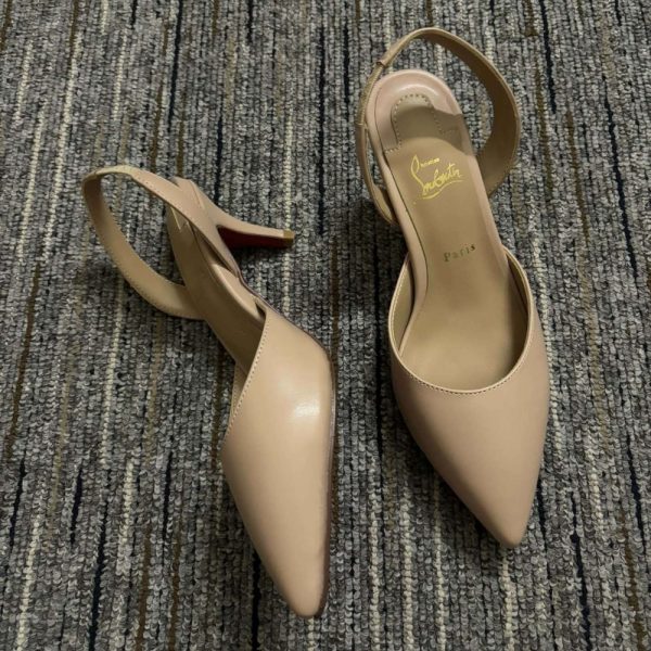 CHRISTIAN LOUBOUTIN APOSTROPHA SLING 80 BEIGE 1240830N295