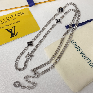 LOUIS VUITTON LV SPIKE CHARMS NECKLACE SILVER M01717