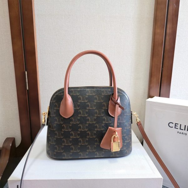 Celine TEEN HONORINE BAG IN Triomphe Canvas and Calfskin