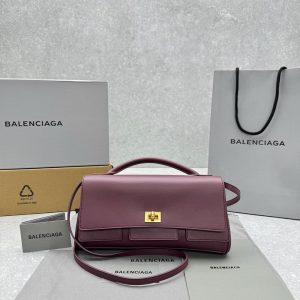 Balenciaga Women’s Bel Air Clutch On Strap Small(HIGH-END GRADE)