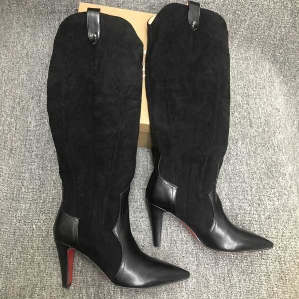 CHRISTIAN LOUBOUTIN SANTIA BOTTA 85 BOOTS BLACK 3220701BK01