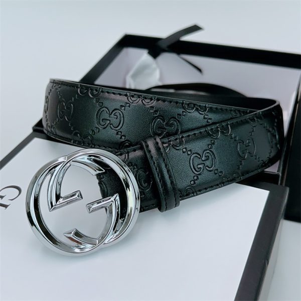 GUCCI INTERLOCKING G BUCKLE BELT BLACK