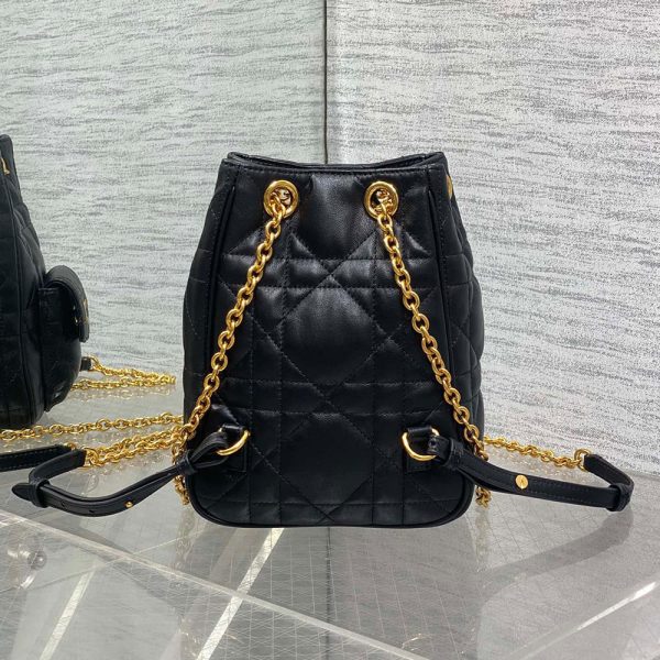 Dior Small Dior Caro Multicarry Backpack with Chain(HIGH-END GRADE)