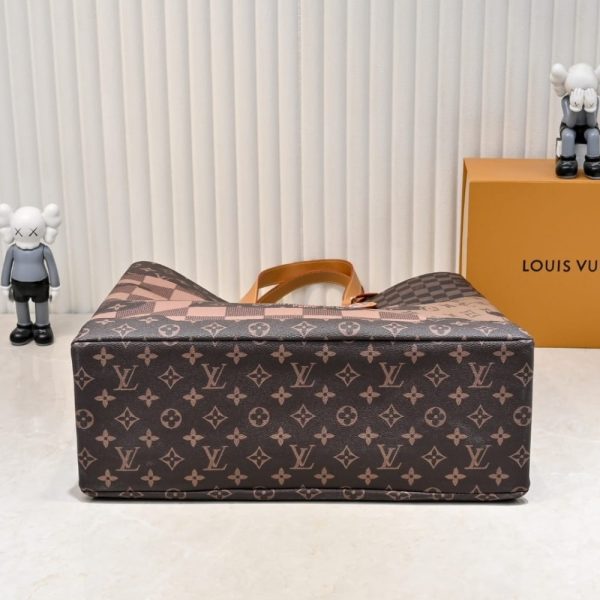 LOUIS VUITTON SHOPPER TOTE MM MONOGRAM CANVAS BROWN 40CM M15274