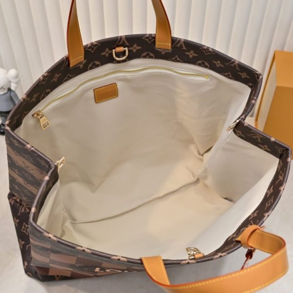 LOUIS VUITTON SHOPPER TOTE MM MONOGRAM CANVAS BROWN 40CM M15274