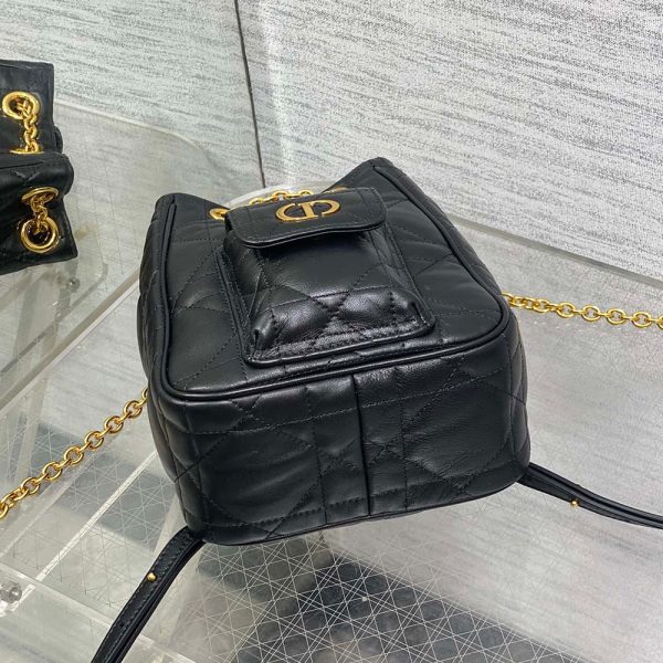 Dior Small Dior Caro Multicarry Backpack with Chain(HIGH-END GRADE)