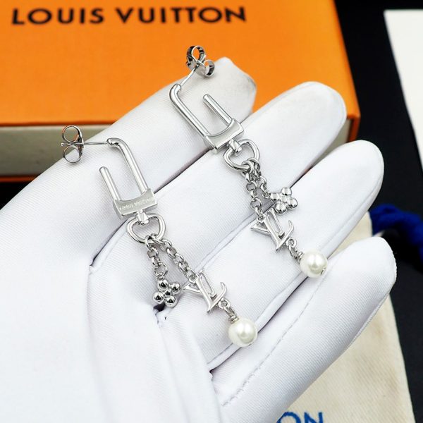 LOUIS VUITTON LV ICONIC HOOK EARRINGS SILVER M02674