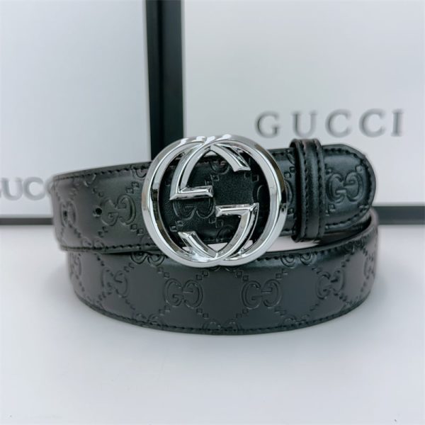 GUCCI INTERLOCKING G BUCKLE BELT BLACK