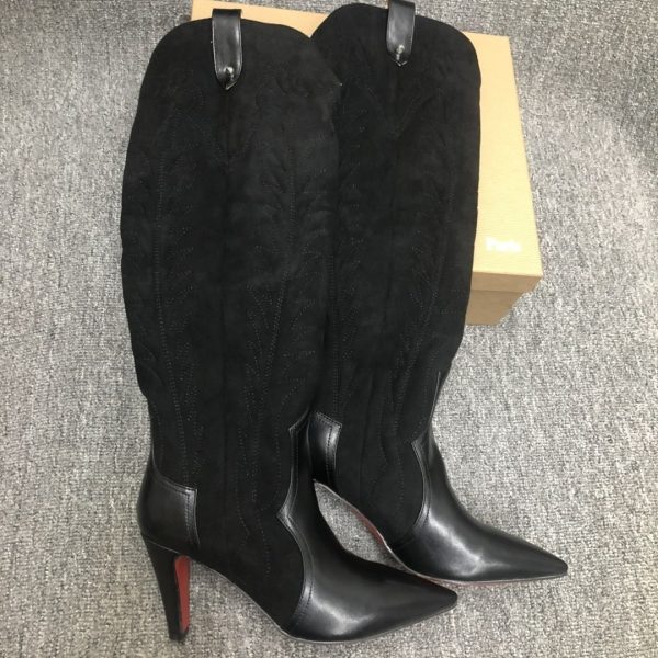 CHRISTIAN LOUBOUTIN SANTIA BOTTA 85 BOOTS BLACK 3220701BK01