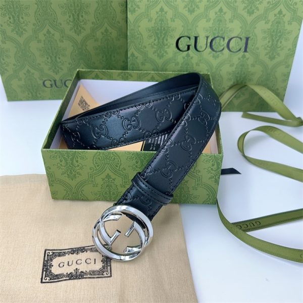 GUCCI INTERLOCKING G BUCKLE BELT BLACK