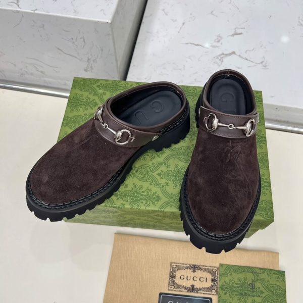 GUCCI WOMEN MULE WITH HORSEBIT DARK BROWN 835829 AAE3R 2042