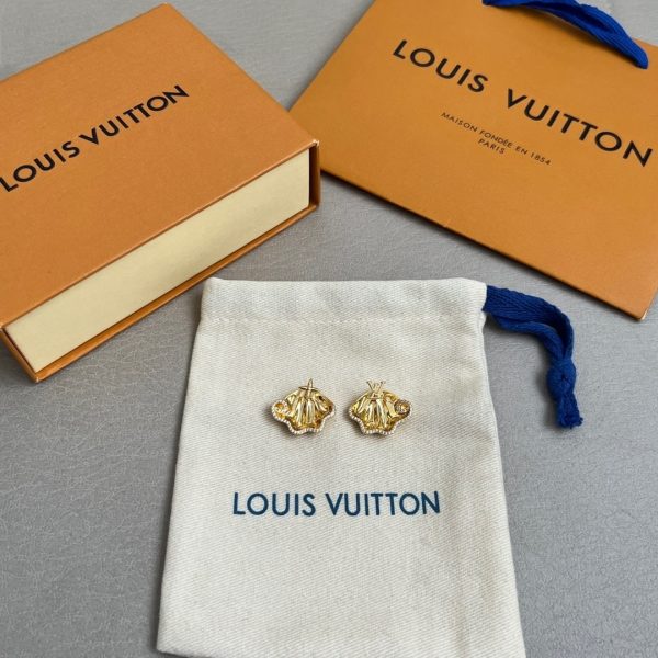 LOUIS VUITTON LV AQUATIC EARRINGS GOLD M01632