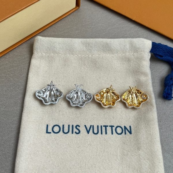 LOUIS VUITTON LV AQUATIC EARRINGS GOLD M01632