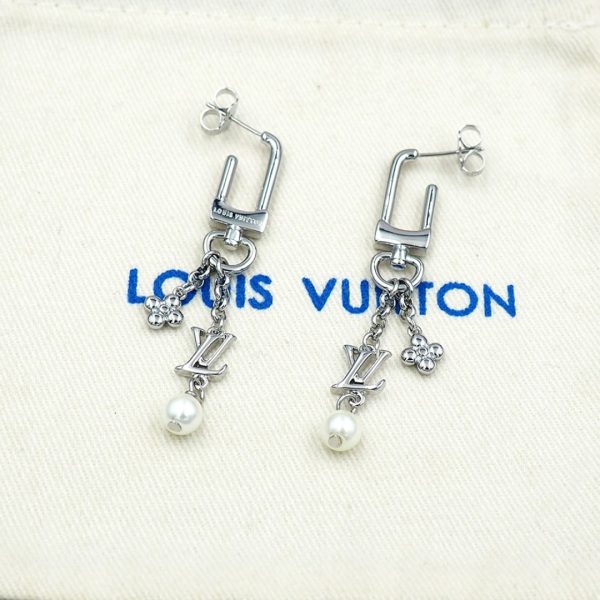 LOUIS VUITTON LV ICONIC HOOK EARRINGS SILVER M02674