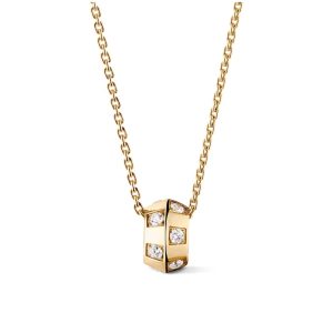 LOUIS VUITTON LE DAMIER DE PENDANT YELLOW GOLD Q03764