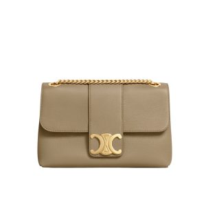 CELINE MEDIUM VICTOIRE BAG IN SUPPLE GRAINED BROWN SEPIA ( SUPER HIGH - END)