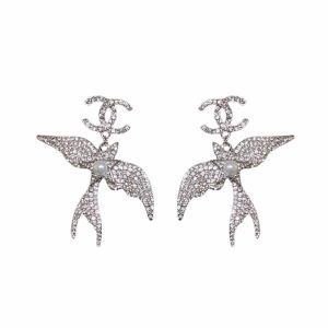 CHANEL PENDANT EARRINGS  GLASS PEARLS SILVER ABF754 B20575 U0940