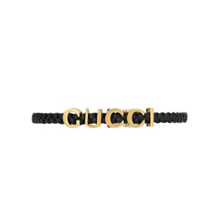 GUCCI LEATHER GUCCI NECKLACE BLACK ‎684630 IAAA1 8029