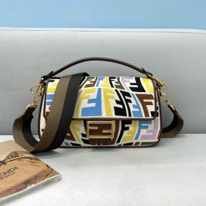 Fendi FF Vertigo Canvas Baguette Bag 8BR600 Multiple colors