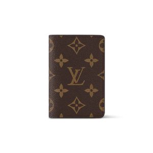 LOUIS VUITTON POCKET ORGANIZER MONOGRAM WALLET BROWN M60502 10CM